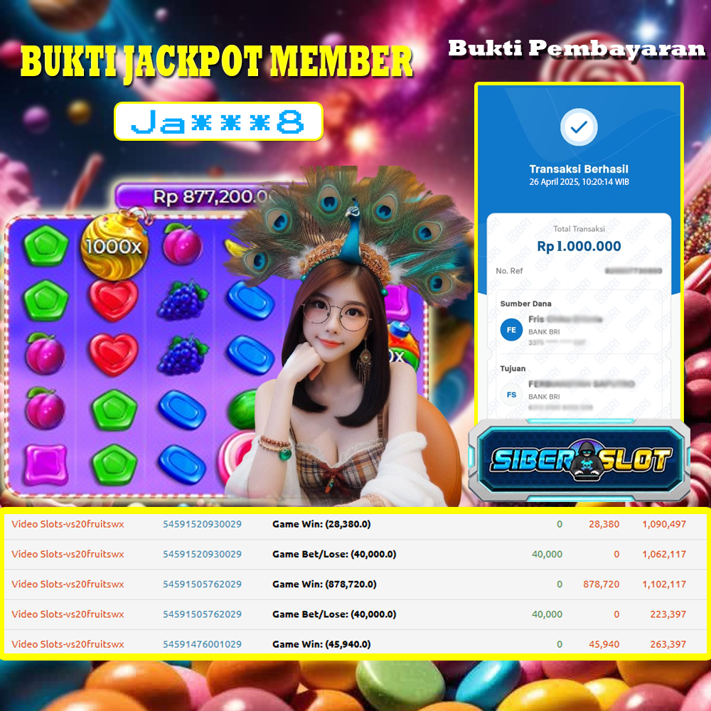 SIBERSLOT SLOT GACOR JACKPOT BONANZA 26 APRIL 2025